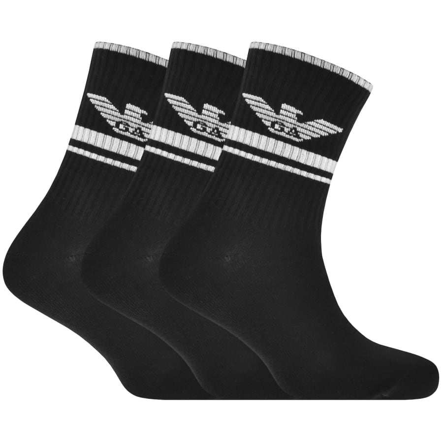Emporio Armani 3 Pack Socks Black Mainline Menswear Denmark